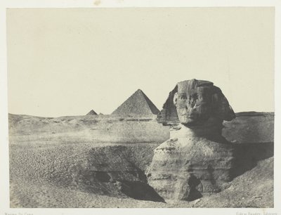 Le Sphinx vu de face, Moyenne Égypte - Maxime Du Camp