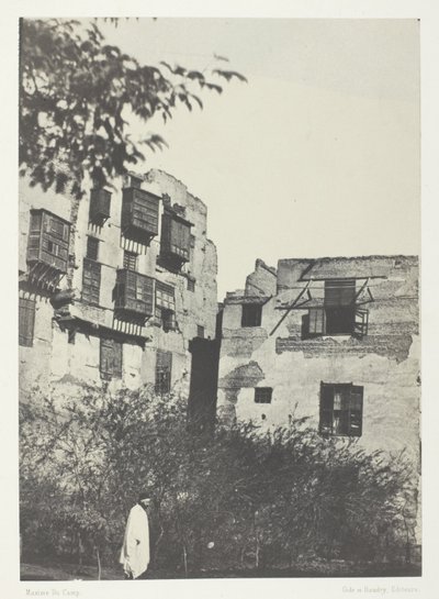 Maison et jardin dans le quartier Frank, Le Caire - Maxime Du Camp