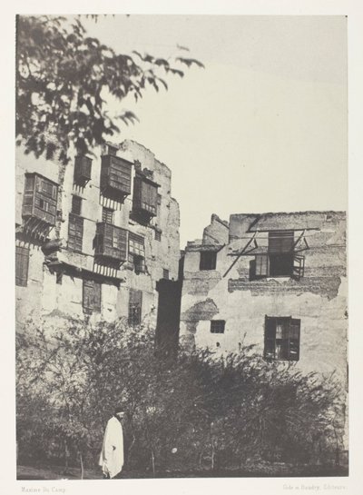 Maison et jardin dans le quartier Frank, Le Caire - Maxime Du Camp