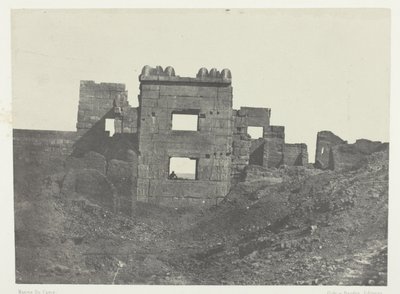 Médinet-Habou, Façade Orientale du Gynécée de Ramsès-Méiamoun; Thèbes - Maxime Du Camp