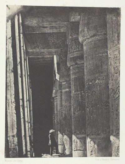 Médinet-Habou, Galerie du Palais de Ramsès-Méiamoun, Thèbes - Maxime Du Camp