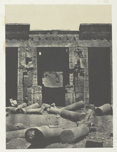 Médinet-Habou, Partie Orientale du Péristyle du Palais de Ramsès-Méiamoun; Thèbes - Maxime Du Camp