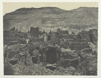Médinet-Habou, Ruines de la Ville de Papa ; Thèbes - Maxime Du Camp