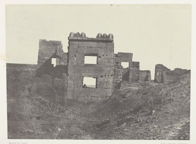 Médinet-Habou, Façade Orientale du Gynécée de Ramsès-Méiamoun; Thèbes - Maxime Du Camp