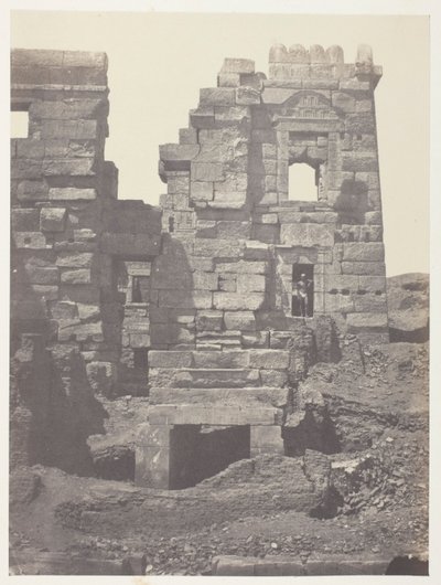 Médinet-Habou, Façade Septentrionale du Gynécée de Ramsès-Méiamoun; Thèbes - Maxime Du Camp