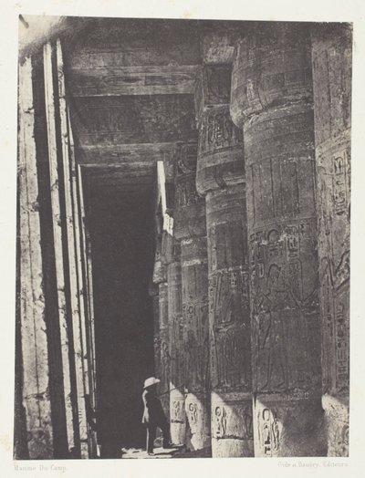 Médinet-Habou, Galerie du Palais de Ramsès-Méiamoun; Thèbes - Maxime Du Camp