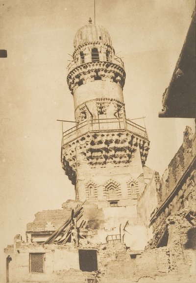 Minaret penché de la Mosquée de Bibars, au Caire - Maxime Du Camp
