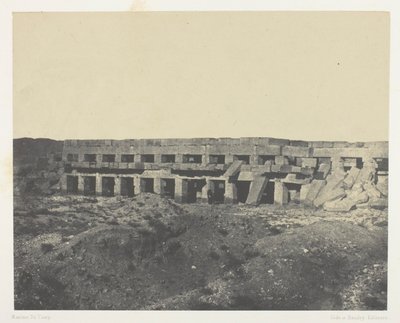Palais de Karnak, Appartements privés du Palais, Promenoir de Thoutmès III ; Thèbes - Maxime Du Camp