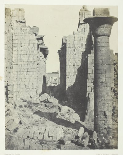 Palais de Karnak, Cour des Bubastites et Entrée Principale de la Salle Hypostyle, Thèbes - Maxime Du Camp