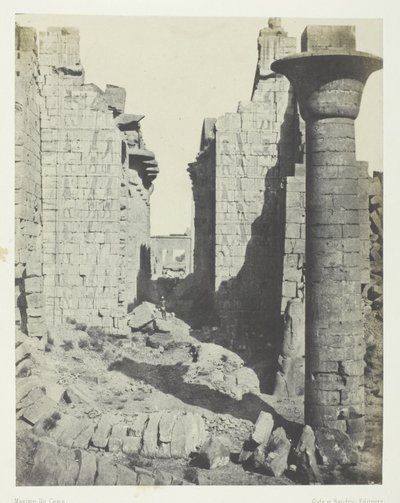 Palais de Karnak, Cour des Bubastites et Entrée Principale de la Salle Hypostyle; Thèbes - Maxime Du Camp