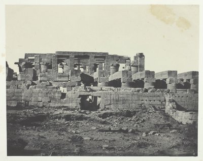 Palais de Karnak, entrée méridionale de la salle hypostyle, Thèbes, 1849-51, imprimé en 1852 - Maxime Du Camp