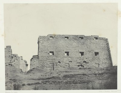Palais de Karnak, Grands pylônes du sud-ouest, Thèbes, 184951, imprimé en 1852 - Maxime Du Camp