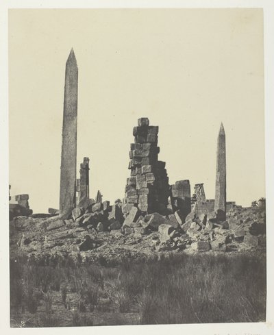 Palais de Karnak, Les Obélisques; Thèbes - Maxime Du Camp