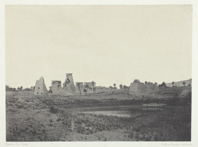 Palais de Karnak, Propylées du Sud, Thèbes - Maxime Du Camp