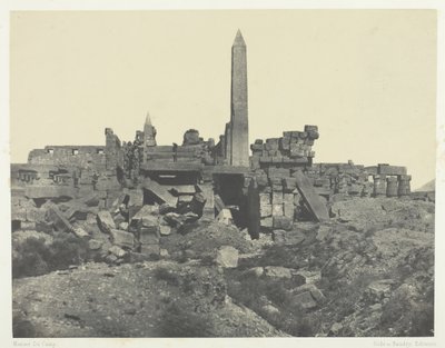 Palais de Karnak, Sanctuaire de Granit et Salle Hypostyle, Thèbes, 1849-51, imprimé en 1852 - Maxime Du Camp