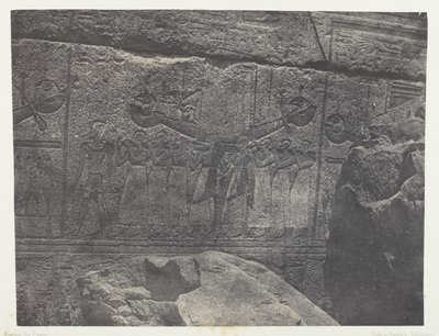 Palais de Karnak, Sculptures Extérieures du Sanctuaire de Granit; Thèbes - Maxime Du Camp