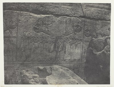 Palais de Karnak, Sculptures Extérieures du Sanctuaire de Granit; Thèbes - Maxime Du Camp