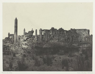 Palais de Karnak, Vue Générale des Ruines, Prise au Nord; Thèbes - Maxime Du Camp