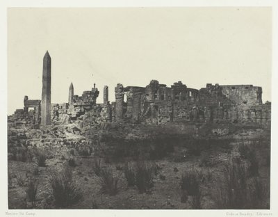 Palais de Karnak, vue générale des ruines, prise au nord, Thèbes, 1849-51, imprimé en 1852 - Maxime Du Camp