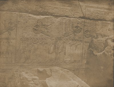 Palais de Karnak, sculptures extérieures du sanctuaire de granit, 1849-51 - Maxime Du Camp