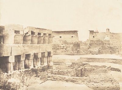 Palais et village de Louxor, pris du sud, Thèbes, 1849-50 - Maxime Du Camp
