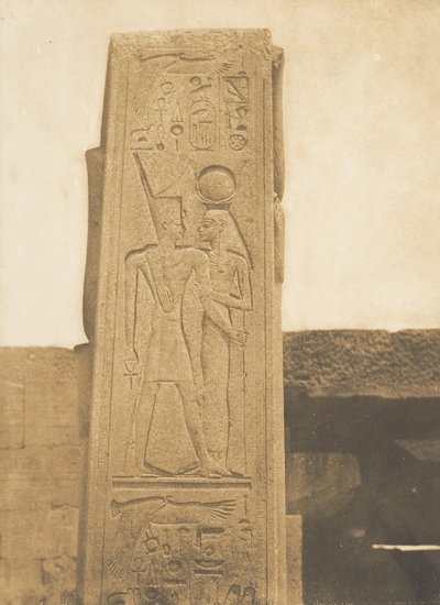 Pilier du Sanctuaire de granit du Palais de Karnac Bas-relief représentant Thotmès III - Maxime Du Camp