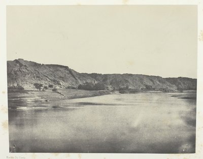 Rive orientale du Nil, village de Bab, vue prise au sud Philæ, Nubie - Maxime Du Camp