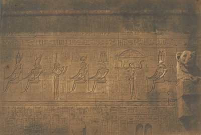 Sculptures sur la façade postérieure du grand temple de Dendérah Tentyris - Maxime Du Camp