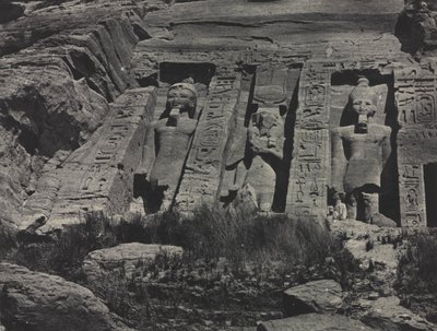 Partie sud du temple rupestre de Hathor, Abou Simbel, 1850 - Maxime Du Camp