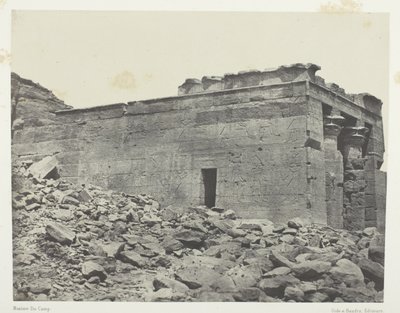 Temple De Dandour (Ancienne Tantour), Dédié à La Triade Osiris-Isis-Horus; Nubie, plate 93 from the album "Egypte, Nubie, Palestine et Syrie" (1852) - Maxime Du Camp