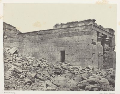 Temple De Dandour (Ancienne Tantour), Dédié à La Triade Osiris-Isis-Horus; Nubie, plate 93 from the album "Egypte, Nubie, Palestine et Syrie" (1852) - Maxime Du Camp