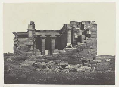 Temple De Maharakkah (Hièra Sycaminos Des Grecs); Nubie, plate 96 from the album "Egypte, Nubie, Palestine et Syrie" (1852) - Maxime Du Camp