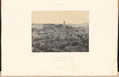 Thèbes. Palais de Karnak. Vue générale des ruines, prise à l