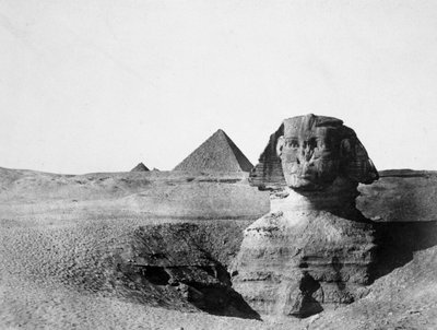Le Grand Sphinx et les pyramides de Gizeh, Égypte - Maxime Du Camp