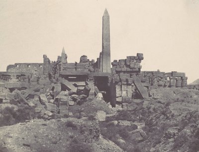 Thèbes. Palais de Karnak. Sanctuaire de granit et salle hypostyle - Maxime Du Camp