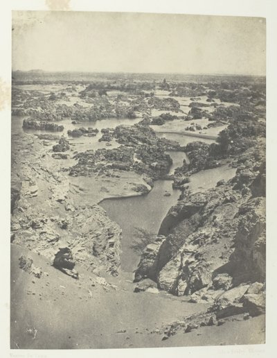 Vue cavalière de la seconde cataracte, Nubie, 1849-51, imprimé en 1852 - Maxime Du Camp