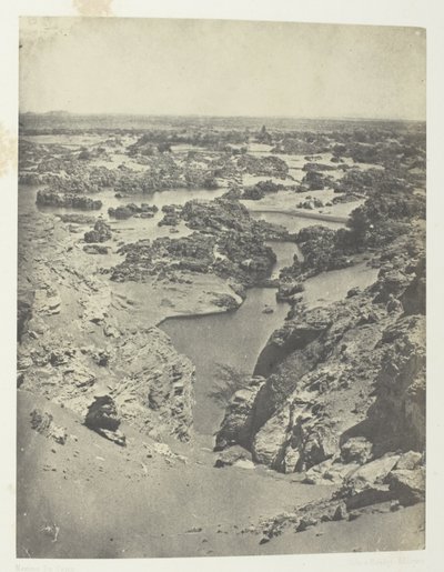 Vue Cavalière De La Seconde Cataracte; Nubie, plate 111 from the album "Egypte, Nubie, Palestine et Syrie" (1852) - Maxime Du Camp