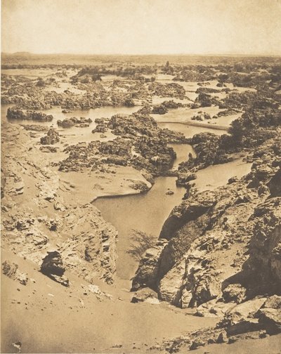 Vue cavalière de la seconde cataracte, prise du haut de Djebel-Aboucir, 24 mars 1850 - Maxime Du Camp