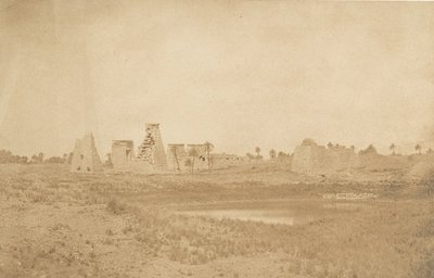 Vue des propylées du palais de Karnak, prise du sud-est, 1849-50 - Maxime Du Camp