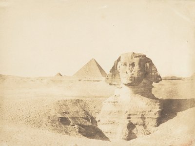 Vue du grand Sphinx et de la grande pyramide de Menkaourê - Maxime Du Camp