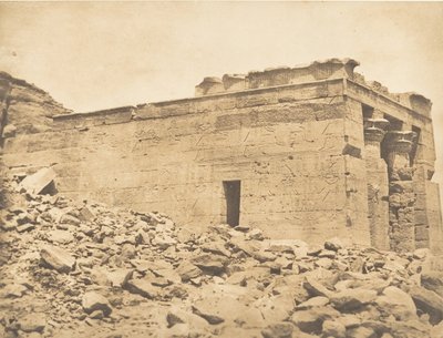 Vue du pronaos du Temple de Dandour Tropique du Cancer, 7 avril 1850 - Maxime Du Camp