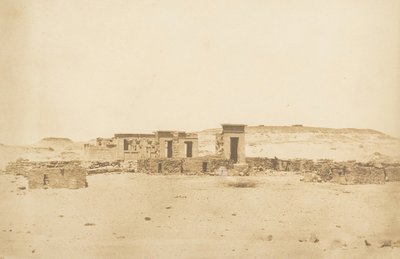Vue générale du Temple et du Village de Déboude Parembole, 10 avril 1850 - Maxime Du Camp