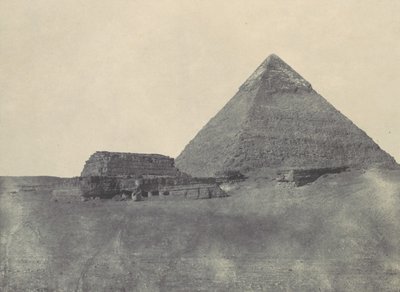 Égypte Moyenne. Pyramide de Khéphren, 1850 - Maxime Du Camp