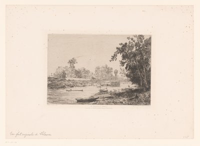 Vue sur la Seine à Neuilly - Maxime François Antoine Lalanne