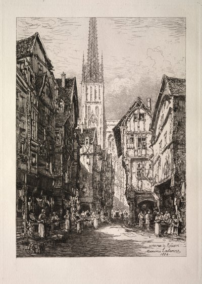Une rue de Rouen - Maxime Lalanne