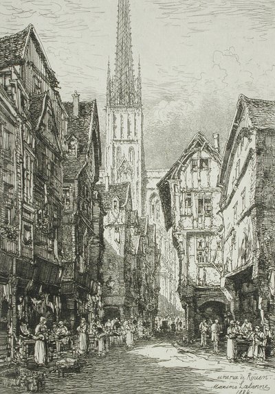 Une rue à Rouen - Maxime Lalanne