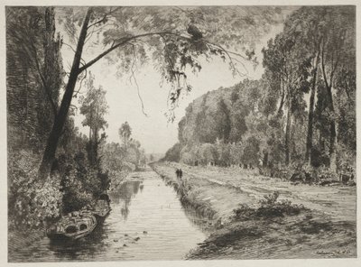 Canal à Pont-Sainte-Maxence, vers 1878 - Maxime Lalanne