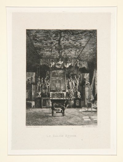 Le salon rouge, pl. 5 de la suite Chez Victor Hugo - Maxime Lalanne