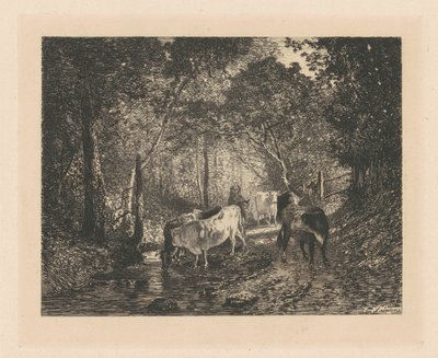Vaches sous bois - Maxime Lalanne