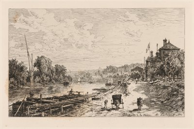 Vue du Bas-Meudon, bords de la Seine - Maxime Lalanne